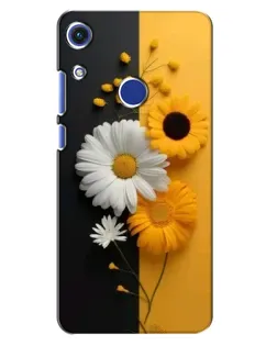Чехол для Huawei Honor 8A с картинкой «Подсолнух и ромашка»