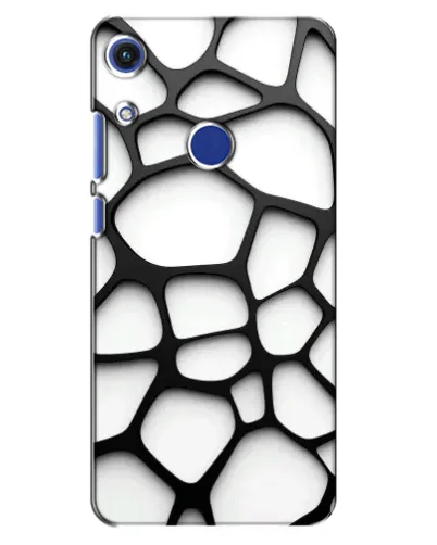 Чехол для Huawei Honor 8A с картинкой «Белая объемная сетка»
