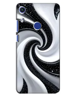 Чехол для Huawei Honor 8A с картинкой «Черно-белая спираль»