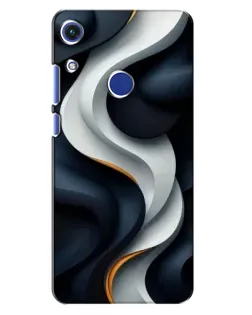 Чехол для Huawei Honor 8A с картинкой «Объемные черно-белые ленты»