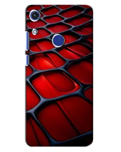 Чехол для Huawei Honor 8A с картинкой «Красная глянцевая сетка»