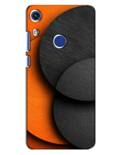 Чехол для Huawei Honor 8A с картинкой «Геометрия оранжевых кругов»