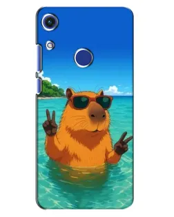 Чехол для Huawei Honor 8A с картинкой «Морская капибара»