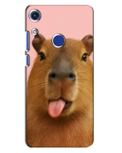 Чехол для Huawei Honor 8A с картинкой «Капибара с языком»