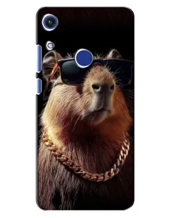 Чехол для Huawei Honor 8A с картинкой «Капибара золотая цепь»
