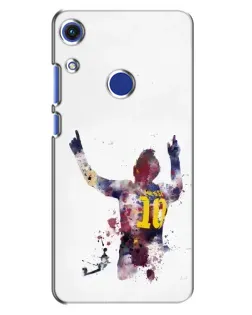 Чехол для Huawei Honor 8A с картинкой «Акварельный Месси Барселона»