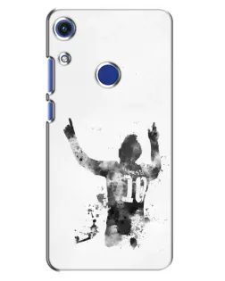 Чехол для Huawei Honor 8A с картинкой «Черно-белый силуэт Месси» Чехол для Huawei Honor 8A с картинкой «Черно-белый силуэт Месси»