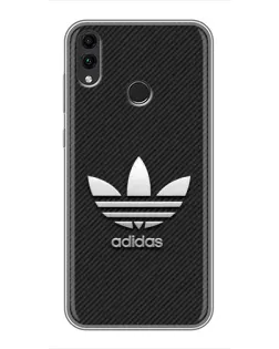 Чехол для Huawei Honor 8X с картинкой «Adidas Карбоновая текстура»