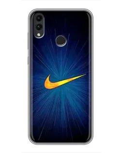 Чехол для Huawei Honor 8X с картинкой «Синий пульс Nike»