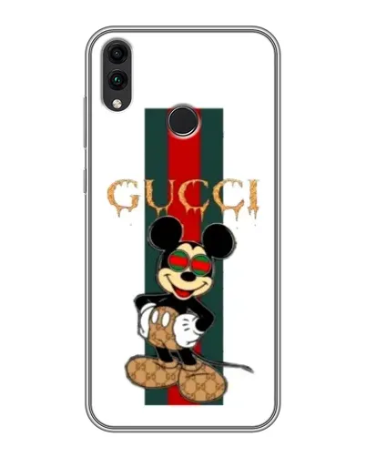 Чехол для Huawei Honor 8X с картинкой «Микки Маус Gucci — полосы»