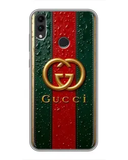 Чохол для Huawei Honor 8X з картинкою «Gucci — фірмова смуга та золото» Чохол для Huawei Honor 8X з картинкою «Gucci — фірмова смуга та золото»
