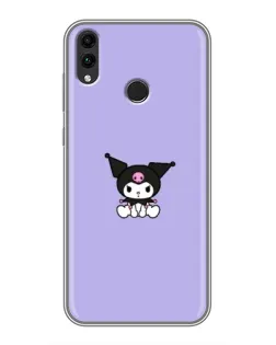 Чехол для Huawei Honor 8X с картинкой «Kuromi — фиолетовый минимализм»