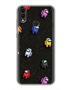 Чехол для Huawei Honor 8X с картинкой «Космический паттерн Among Us»