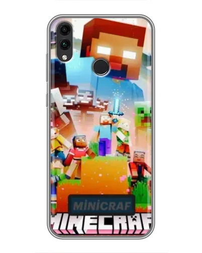 Чехол для Huawei Honor 8X с картинкой «Minecraft герои игры»
