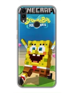 Чехол для Huawei Honor 8X с картинкой «Губка Боб Minecraft» Чехол для Huawei Honor 8X с картинкой «Губка Боб Minecraft»