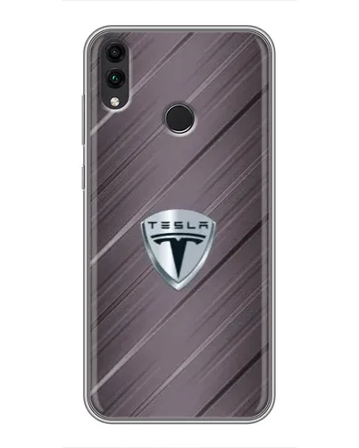 Чехол для Huawei Honor 8X с картинкой «Металлическая текстура Tesla»