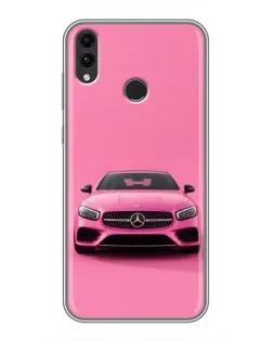 Чехол для Huawei Honor 8X с картинкой «Розовый Mercedes AMG»