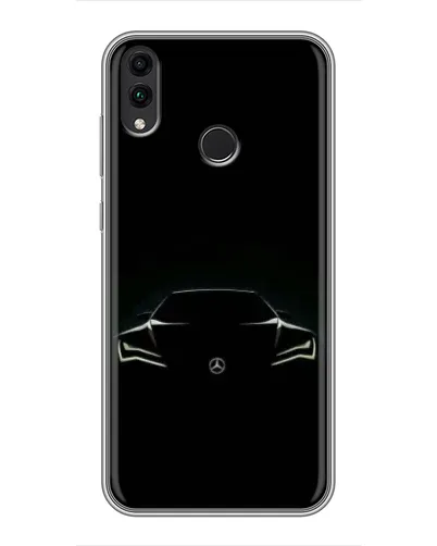 Чехол для Huawei Honor 8X с картинкой «Mercedes — силуэт авто» Чехол для Huawei Honor 8X с картинкой «Mercedes — силуэт авто»
