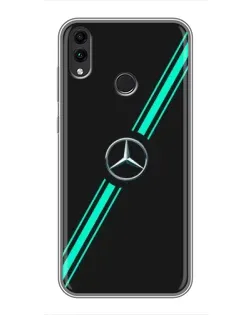 Чехол для Huawei Honor 8X с картинкой «Спортивные линии Mercedes»
