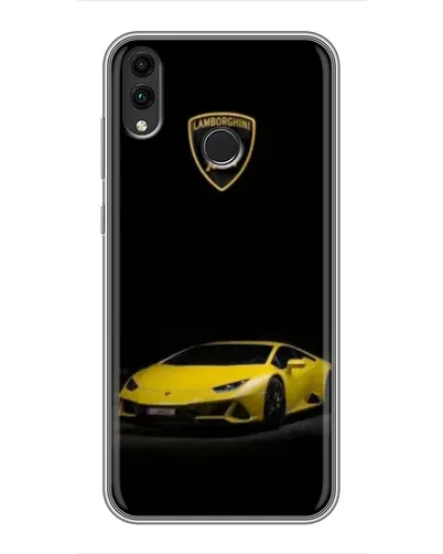 Чохол для Huawei Honor 8X з картинкою «Lamborghini жовтий акцент»