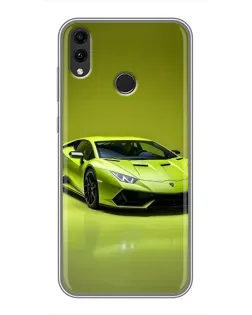 Чохол для Huawei Honor 8X з картинкою «Салатовий Lamborghini Huracan»