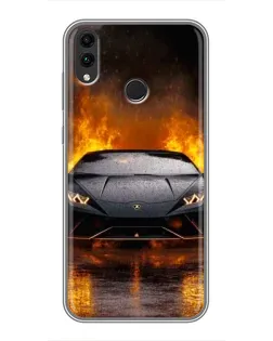 Чохол для Huawei Honor 8X з картинкою «Lamborghini у вогні»