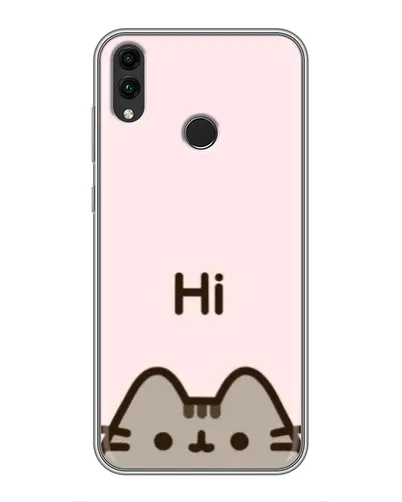 Чехол для Huawei Honor 8X с картинкой «Пушин говорит Hi» Чехол для Huawei Honor 8X с картинкой «Пушин говорит Hi»
