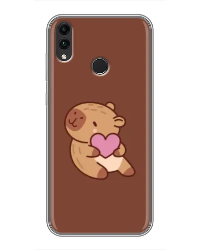 Чехол для Huawei Honor 8X с картинкой «Капибара с сердцем»
