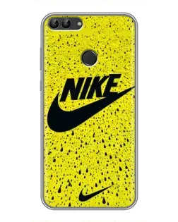 Чехол для Huawei Honor 9 Lite с картинкой «Желтый текстурный Nike»