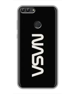 Чехол для Huawei Honor 9 Lite с картинкой «NASA — вертикальный логотип»