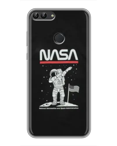 Чехол для Huawei Honor 9 Lite с картинкой «NASA — шагаем по Луне»