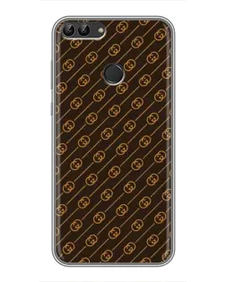 Чехол для Huawei Honor 9 Lite с картинкой «Gucci — золотые диагонали»