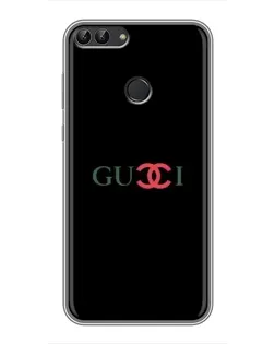 Чехол для Huawei Honor 9 Lite с картинкой «Gucci — красный градиент»
