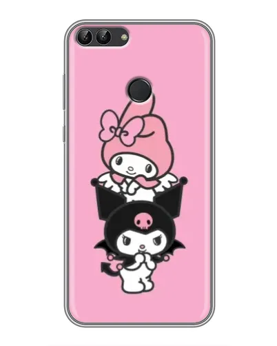 Чехол для Huawei Honor 9 Lite с картинкой «My Melody и Kuromi»