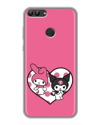 Чехол для Huawei Honor 9 Lite с картинкой «Kuromi и My Melody»