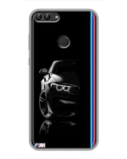 Чохол для Huawei Honor 9 Lite з картинкою «Силует BMW в темряві»