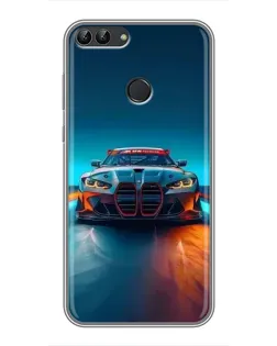 Чехол для Huawei Honor 9 Lite с картинкой «BMW — огни неона» Чехол для Huawei Honor 9 Lite с картинкой «BMW — огни неона»