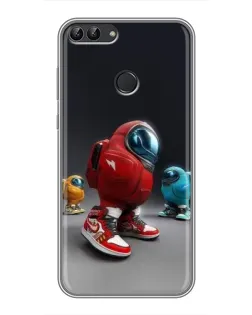 Чохол для Huawei Honor 9 Lite з картинкою «Among Us — 3D стиль»