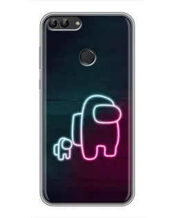 Чохол для Huawei Honor 9 Lite з картинкою «Among Us неон-арт»
