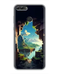 Чехол для Huawei Honor 9 Lite с картинкой «Вид из пещеры»