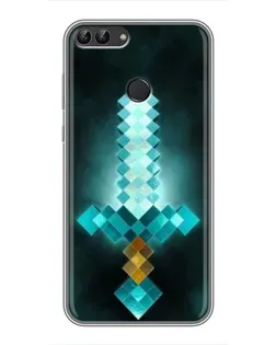 Чехол для Huawei Honor 9 Lite с картинкой «Алмазный меч неон»