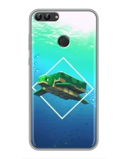 Чехол для Huawei Honor 9 Lite с картинкой «Черепаха Minecraft»