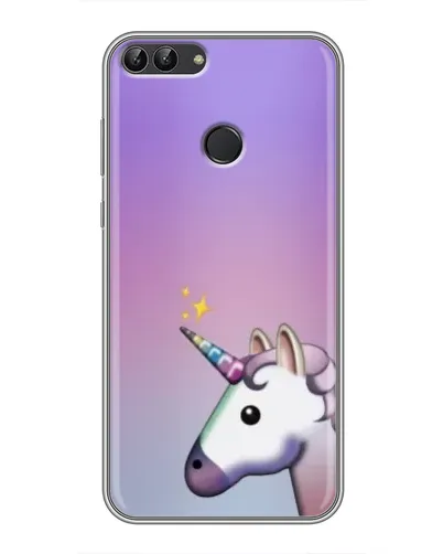 Чехол для Huawei Honor 9 Lite с картинкой «Единорог градиент»
