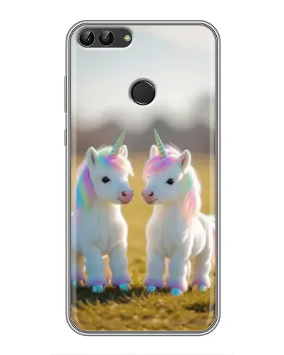 Чехол для Huawei Honor 9 Lite с картинкой «Пара единорогов»