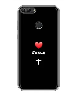 Чохол для Huawei Honor 9 Lite з картинкою «Серце - Jesus»
