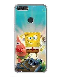 Чехол для Huawei Honor 9 Lite с картинкой «Спанч Боб победитель»