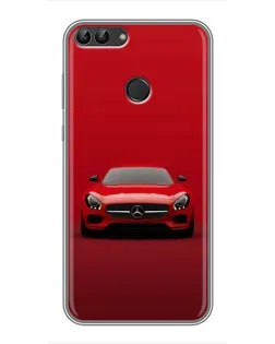 Чохол для Huawei Honor 9 Lite з картинкою «Червоний Mercedes AMG»