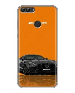 Чохол для Huawei Honor 9 Lite з картинкою «Помаранчевий Mercedes AMG»