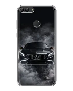 Чохол для Huawei Honor 9 Lite з картинкою «Mercedes у диму»
