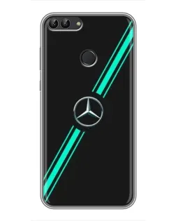 Чехол для Huawei Honor 9 Lite с картинкой «Спортивные линии Mercedes»
